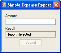 Simple Expense Report Sample Dialog Box