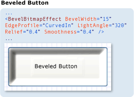 Screenshot: Bevelled button