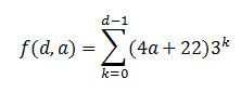 Equation to compute number of activities