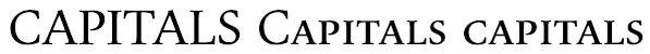 Text using OpenType capitals