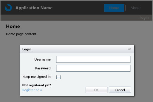 Login dialog box