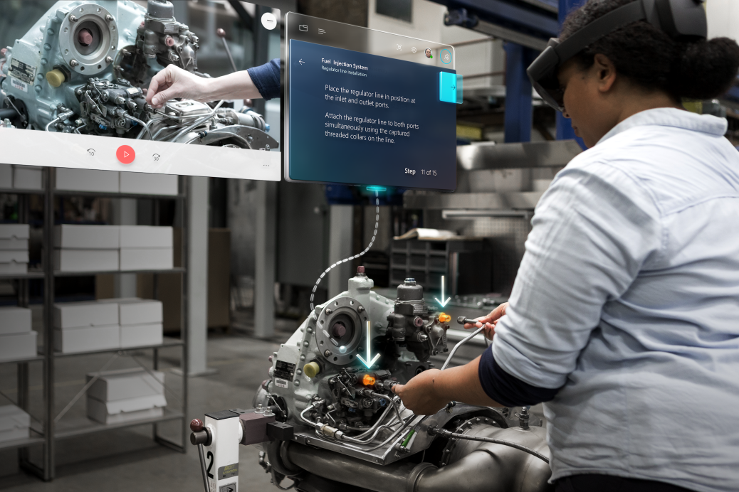 Work operating along mixed-reality guide using HoloLens Work operating along mixed-reality guide using HoloLens