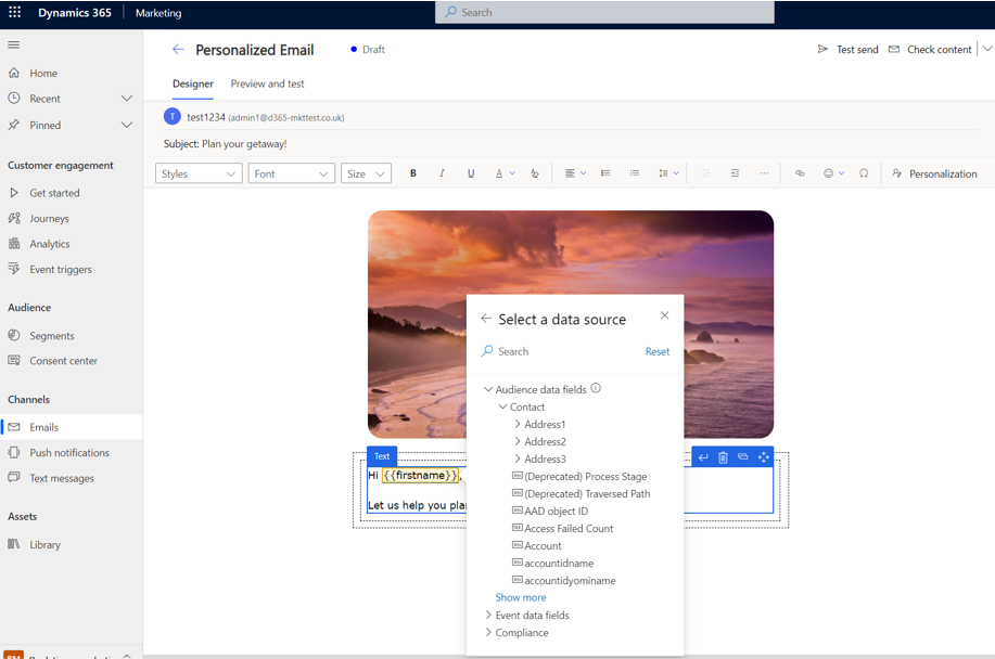 The new email editor quickly creates personalized messages with an easy point-and-click interface The new email editor quickly creates personalized messages with an easy point-and-click interface