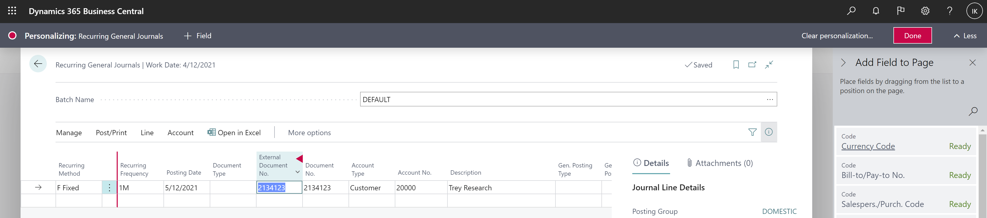 Shows Recurring General Journals page with new column. Shows Recurring General Journals page with new column.