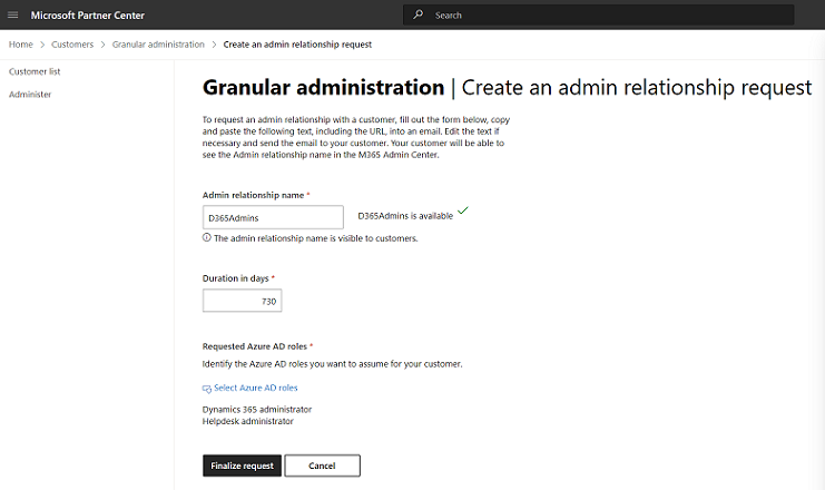 Creating GDAP request in Partner Center Creating GDAP request in Partner Center