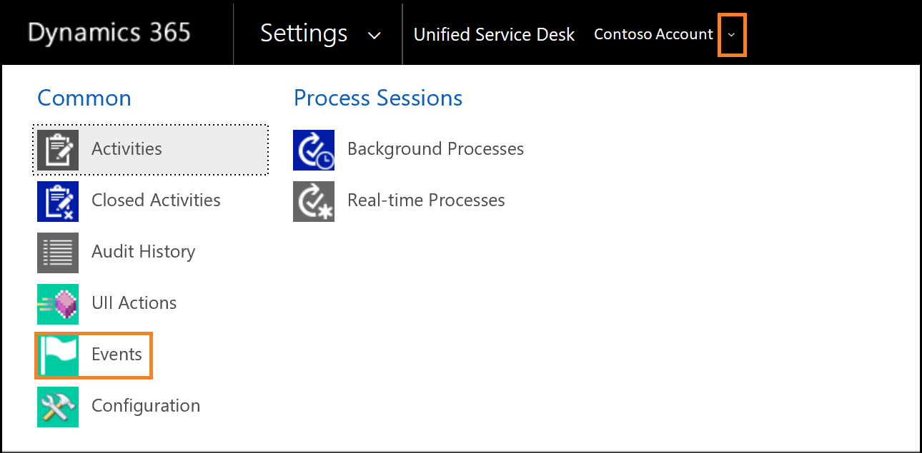 Configure events for a hosted control Configure events for a hosted control.