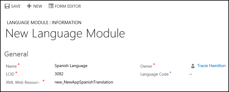 New language module New language module.