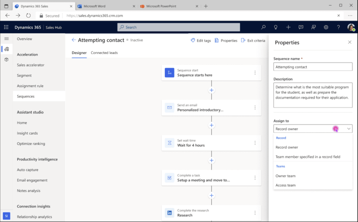 New dropdown list inside the properties pane