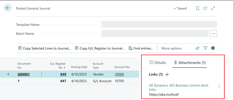 Shows copied links in Posted General Journals page. Shows copied links in Posted General Journals page.