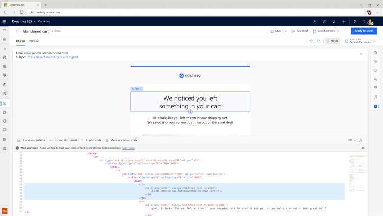 Streamline your email creation with easy HTML edits Streamline your email creation with easy HTML edits