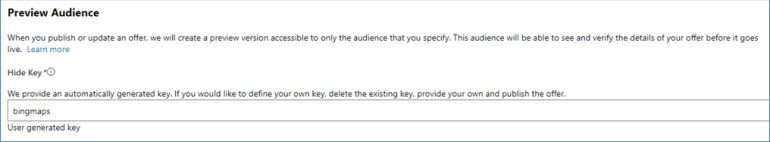Specify a preview code manually in Partner Center