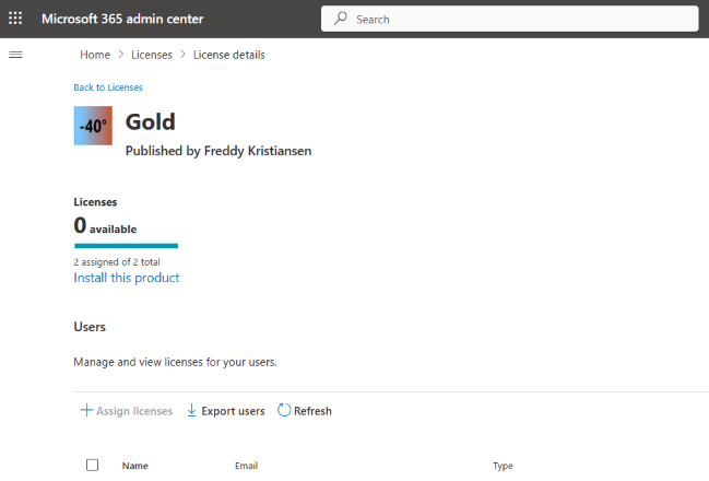 Once app plans have been purchased, install and assign licenses in Microsoft 365 admin center Once app plans have been purchased, install and assign licenses in Microsoft 365 admin center