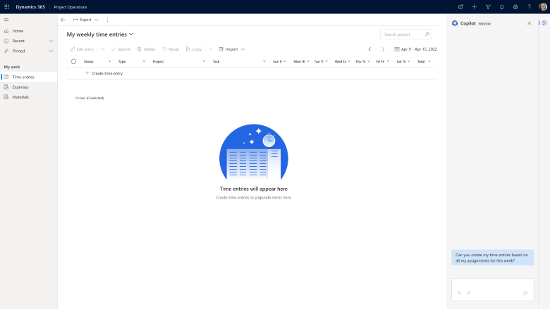 Screenshot of user input to Copilot