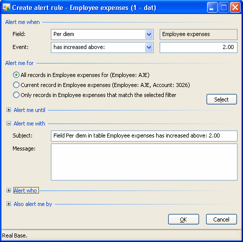 EventCreateRule form: value to qualify event type