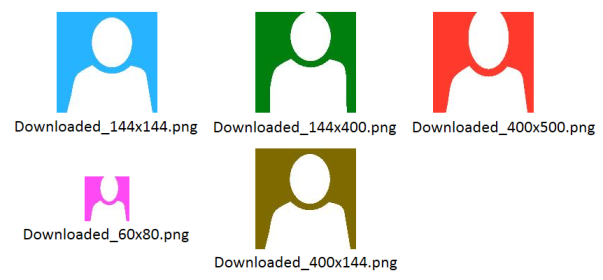 The relative size of downloaded images