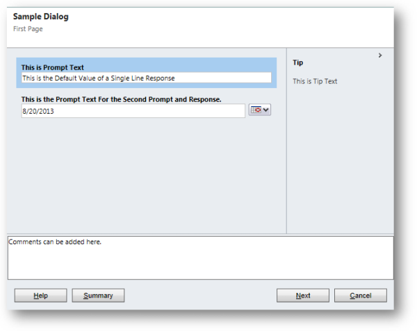 Simple example dialog in Dynamics CRM