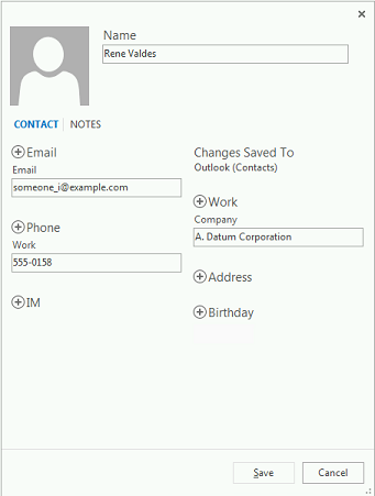 Rene contact with no Job Title in Dynamics CRM