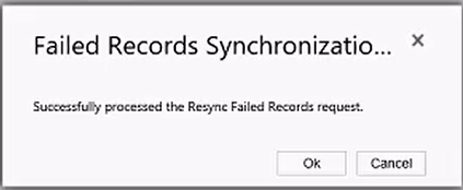 Notification of a successful resynchronization