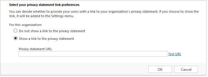 Replace privacy statement for the organization