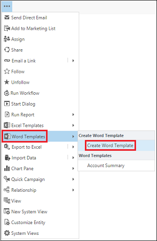 Create a Word template from a Dynamics 365 entity