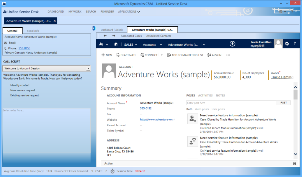 Blue theme in Unified Service Desk