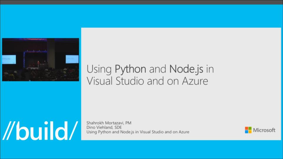Using Python and Node.js in Visual Studio and Azure