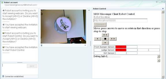 Robot Interface Using MSN Live Messenger