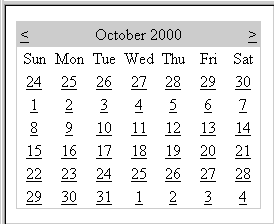 Visual Studio WebApplication Calendar