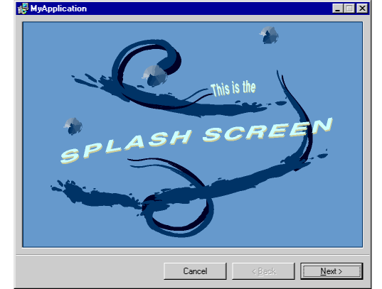 Deployment UI splash screen