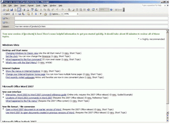Figure 15. Sample e-mail message (deployment day) in HTML format
