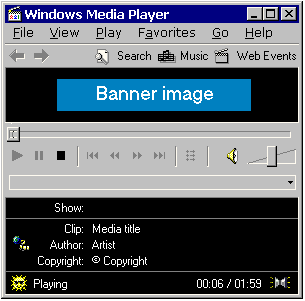 Figure 3: Banner image displayed in Windows Media Player
