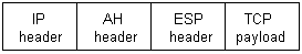 Figure 4.7: Packet format with AH and ESP
