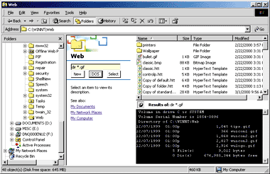 Figure 14 DIV for Directory Listing