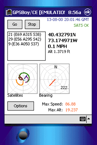 Figure 7 GPSBoy/CE Emulator