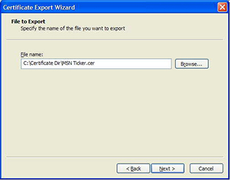 Figure 6.6 The Certificate Export Wizard