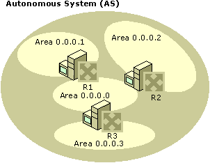 Figure 18: OSPF AS and Areas
