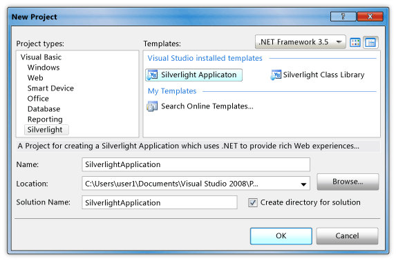 Silverlight Project Templates