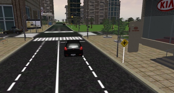 One the road in the simulated city