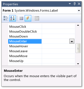 MouseEnter event