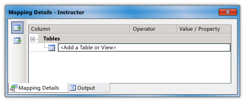Select the Instructor entity type and click <Add>