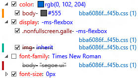 computed pane showing changebars