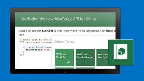 image of the JavaScript API tutorial for Office