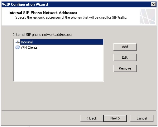 Centrex scenario: select internal phones network