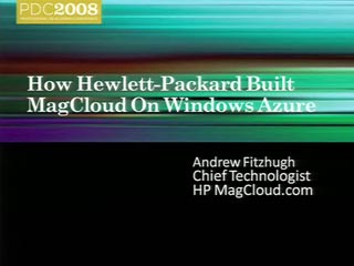 How HP Built their Magcloud Service on Windows Azure