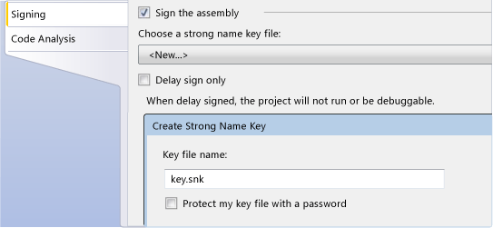 Specify a keyfile