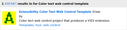 The new web control template listing