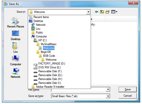 save programs button