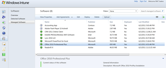 Managed Software workspace