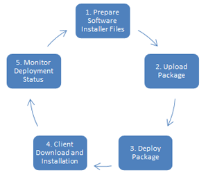 Software distribution process diagram
