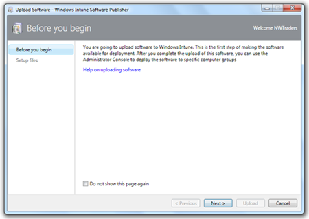 Software Upload Wizard
